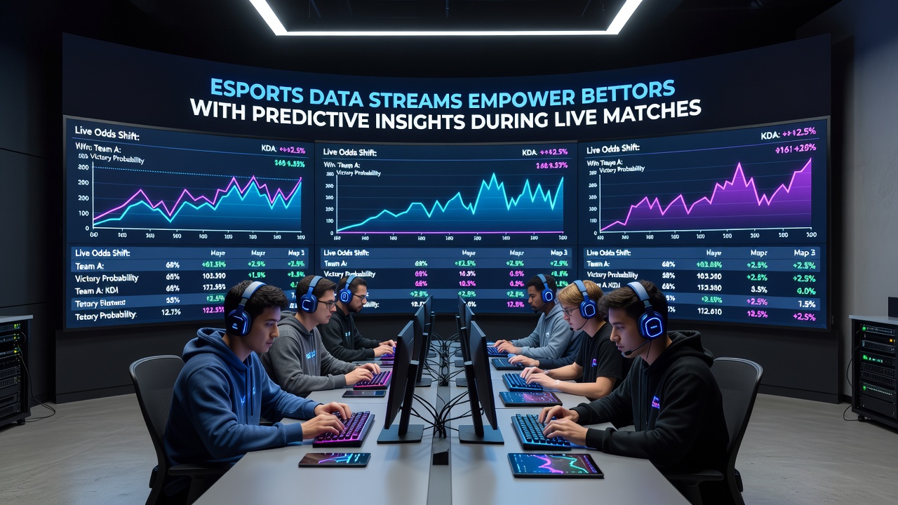 Bettor interface displaying real-time esports odds and predictive probability charts during an ongoing match
