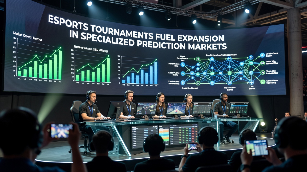 Data visualization showing growth in esports prediction market volumes
