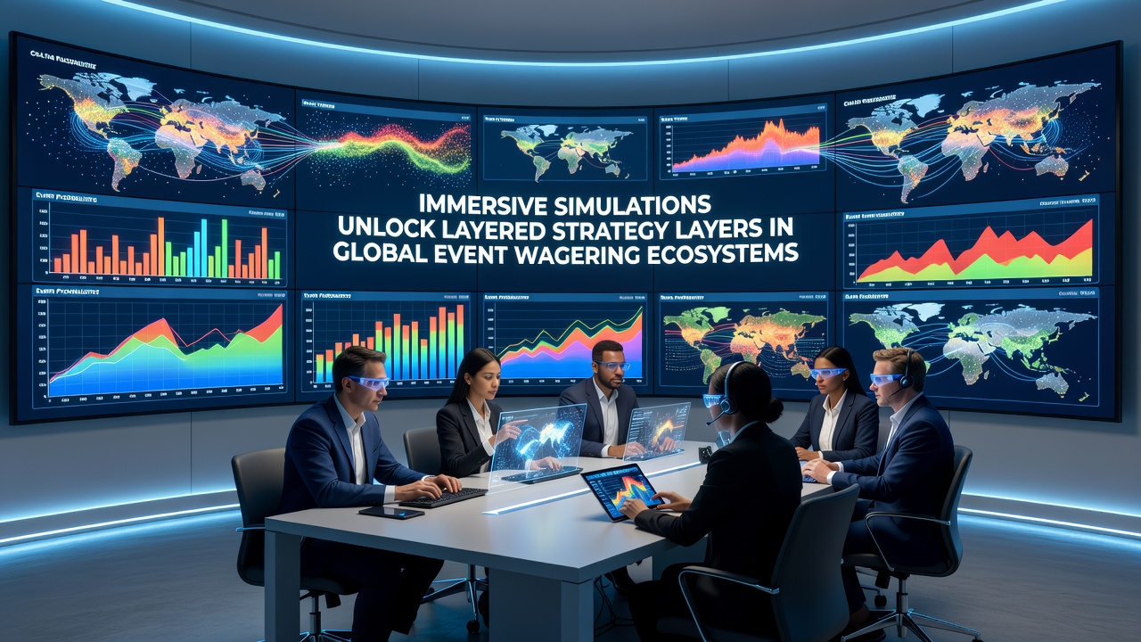 Global wagering dashboard showing interconnected simulation layers and strategy adjustments
