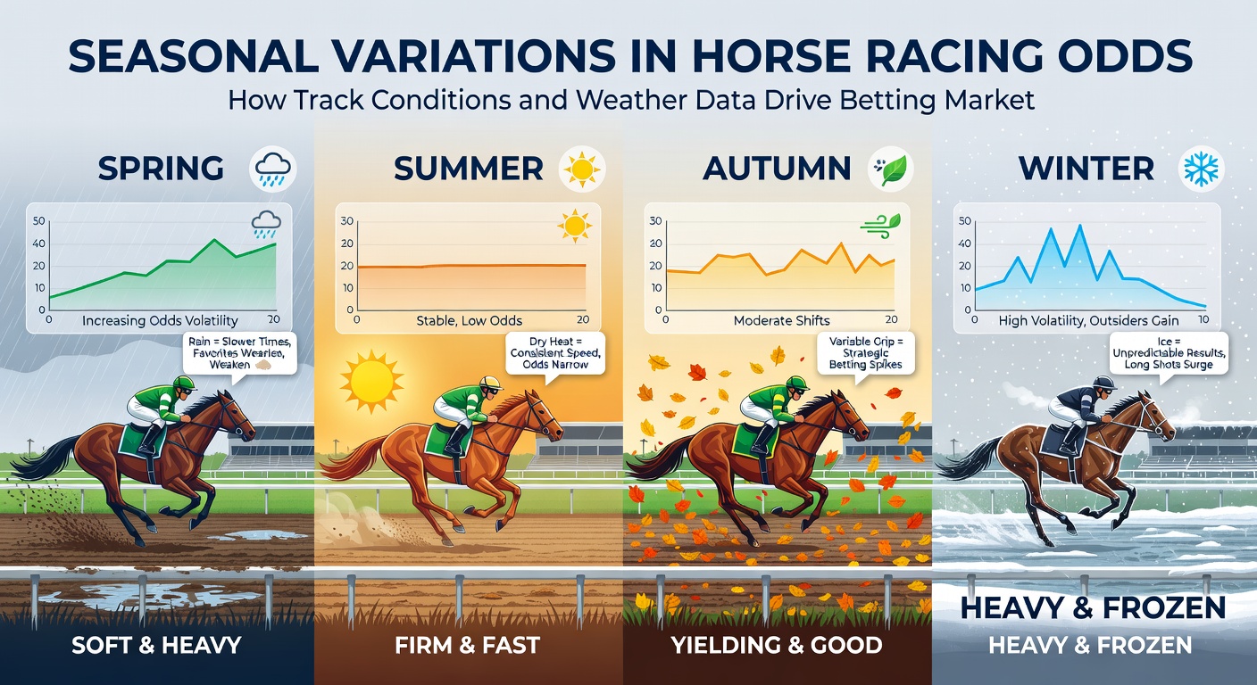 Close-up of a jockey monitoring track surface while weather instruments and data screens display live conditions