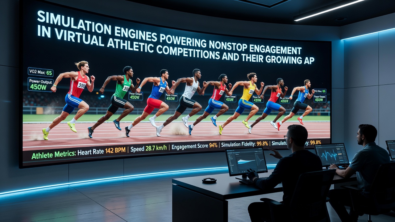 Dedicated followers interacting with virtual athletic competition interfaces on multiple devices during peak engagement periods